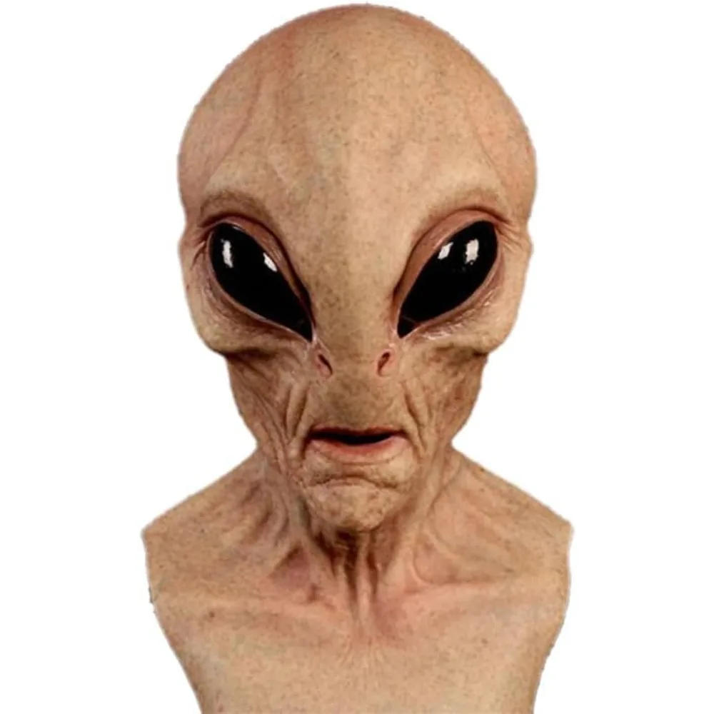 Latex Alien Mask Realistic - Máscara de dinossauro alienígena para fantasia