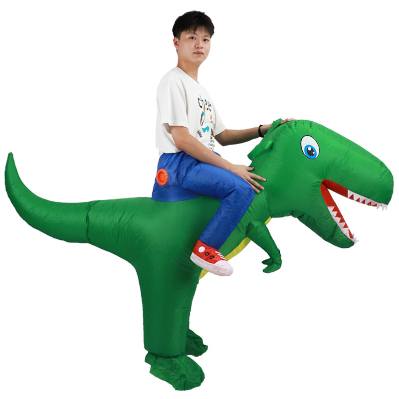 Adulthot crianças verde infláv - Inflatable Dinosaur Costume Adult avaliação e preço
