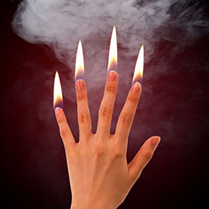 4 pçs/set dedo fogo truques má - Thumb Tip Magic Trick Set avaliação e preço