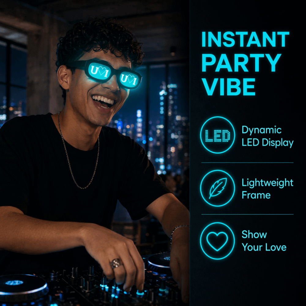 Óculos LED de Efeito Especial, - Glow In The Dark Party Glasses avaliação e preço